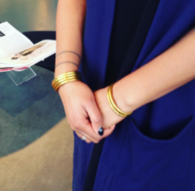 2 Goldleaf  mantra armbanden ; STANDAARD DIKTE
