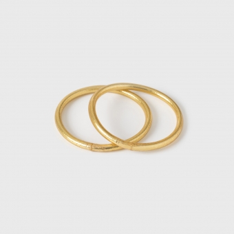 2 Goldleaf  mantra armbanden ; STANDAARD DIKTE