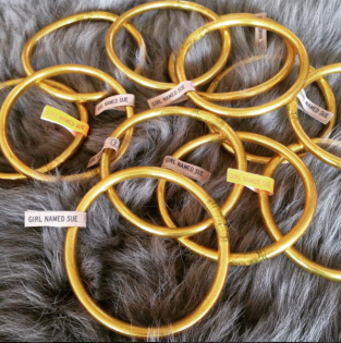 4 Goldleaf mantra bracelets; CLASSIC THICKNESS 