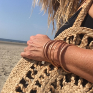 1 Copperleaf mantra armband; STANDAARD DIKTE