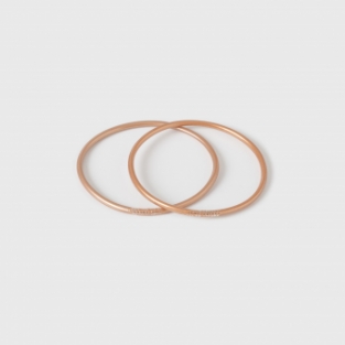 2 Copperleaf mantra bracelets; EXTRA THIN