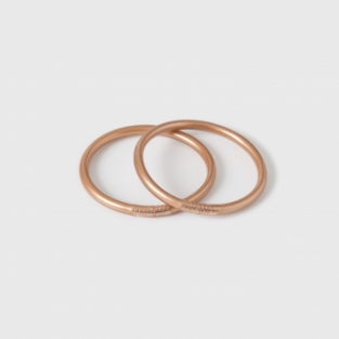 2 Copperleaf mantra bracelets; CLASSIC THICKNESS