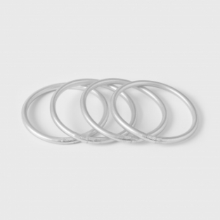 4 Silverleaf mantra bracelets; STANDAARD DIKTE ; maat 1 is tijdelijk uitverkocht